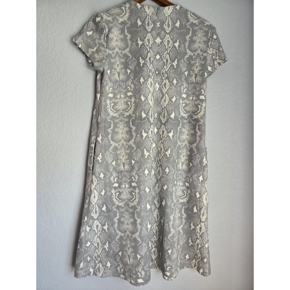 J McLaughlin Swing Mini Naja Gray Cream Polyester Blend Dress Size S - Picture 6 of 9